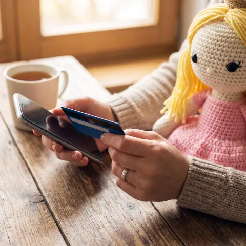 Comprando la muñeca en línea